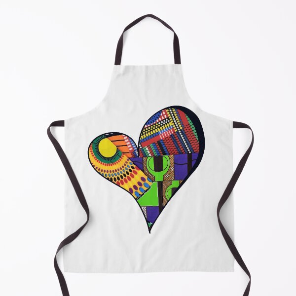 Item preview, African Fabric Heart Collage Art [#12] designed and sold by AfriStyleUK.