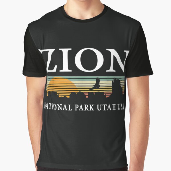 Vista previa del artículo con la obra «Camiseta retro vintage del Parque Nacional Zion Utah», diseñado y vendido por Clavitaps.