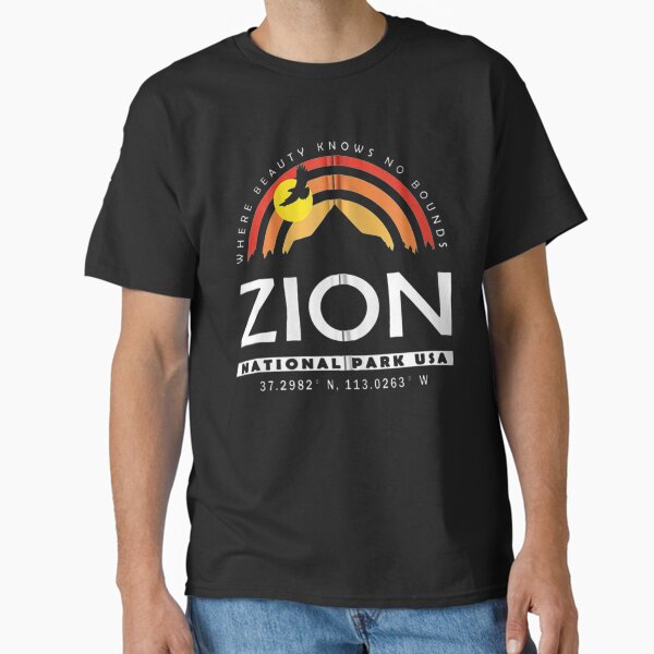 Vista previa del artículo con la obra «Camiseta Retro del Parque Nacional Zion Utah», diseñado y vendido por Clavitaps.