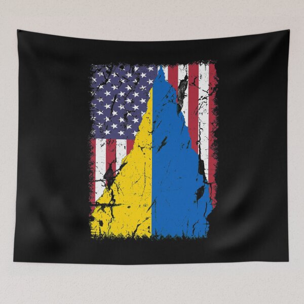 Item preview, American Flag Ukraine Flag designed and sold by Dubbra.