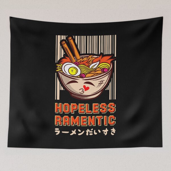 Item preview, Hopeless Ramentic Kawaii Noodles Soup Manga Japanese Cuisine Anime Chopstick Traditional Food Noodle Dish Ramen designed and sold by shirti.
