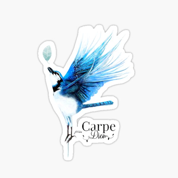 Winged BlueBird by JTMUSES Sticker