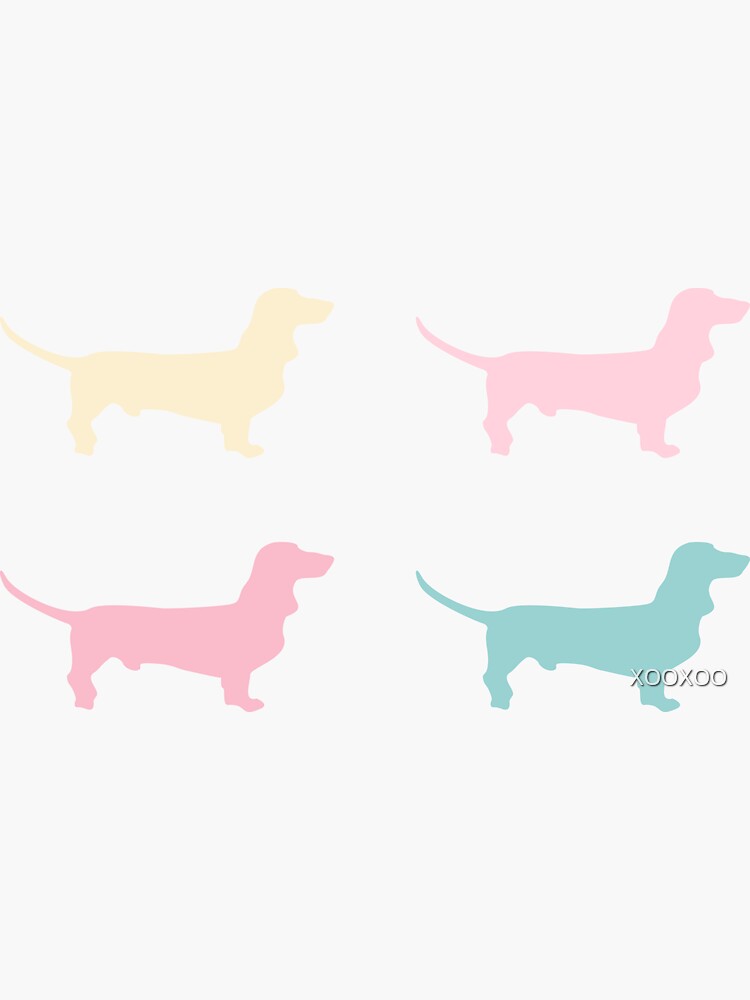 Pastel Dachshunds Pattern by XOOXOO