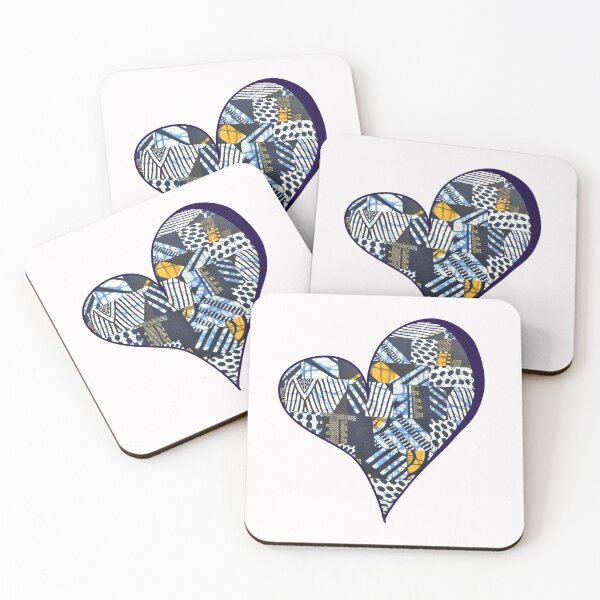 Item preview, African Fabric Heart Collage Art [#21] designed and sold by AfriStyleUK.