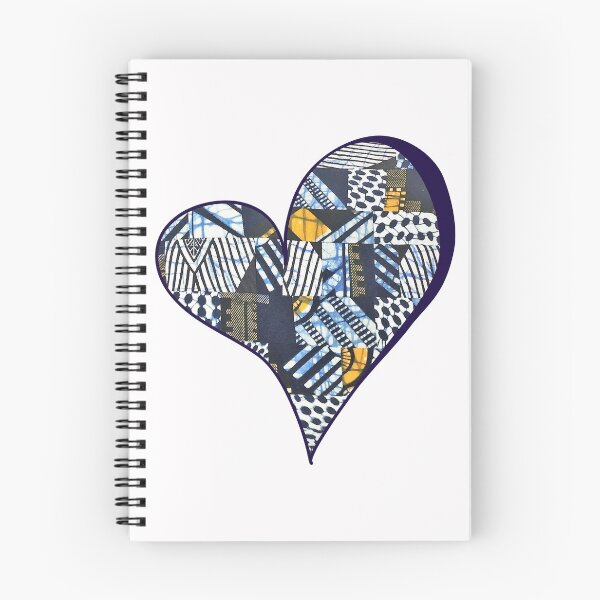 Item preview, African Fabric Heart Collage Art [#21] designed and sold by AfriStyleUK.