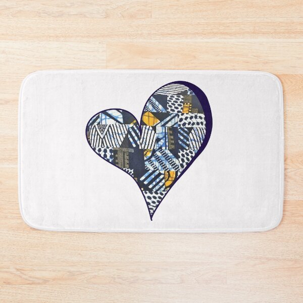 Item preview, African Fabric Heart Collage Art [#21] designed and sold by AfriStyleUK.