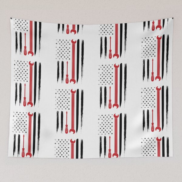 Item preview, Vintage Handyman Tools American Flag designed and sold by Scratches Tees.