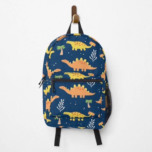 Item preview, Cute Navy and Orange Dinosaur Pattern designed and sold by cgroenewald.