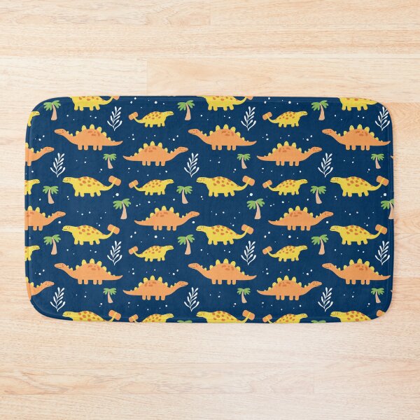 Item preview, Cute Navy and Orange Dinosaur Pattern designed and sold by cgroenewald.
