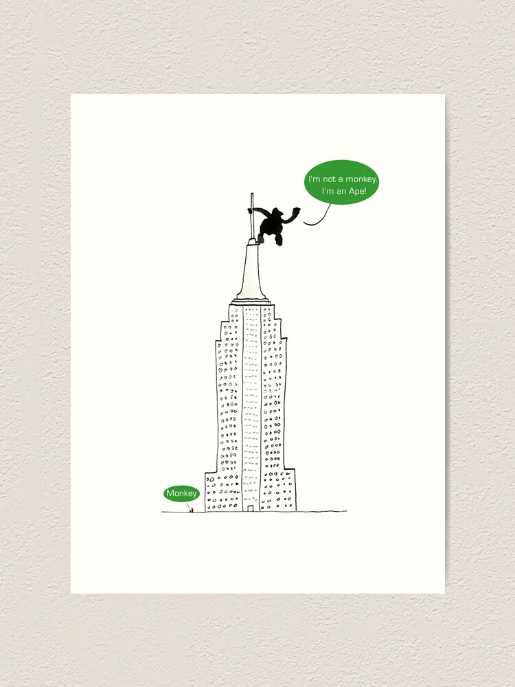 Alternate view of Ape For Kids Art Print
