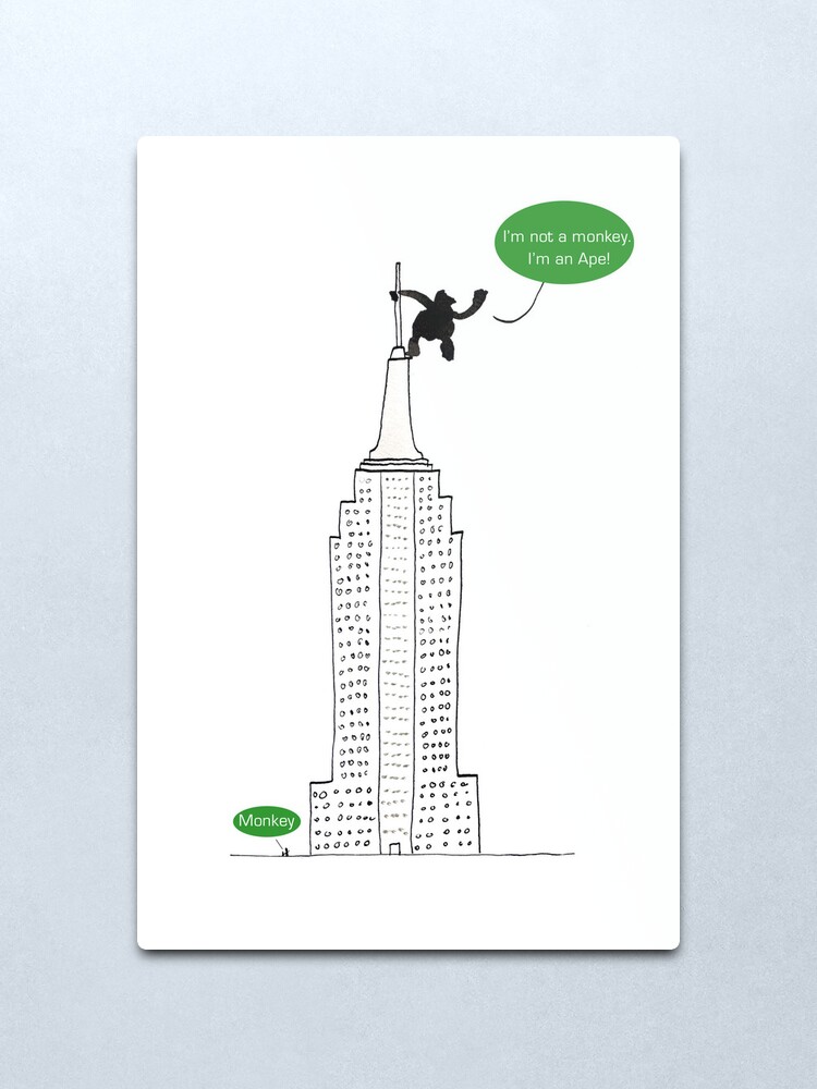 Alternate view of Ape For Kids Metal Print