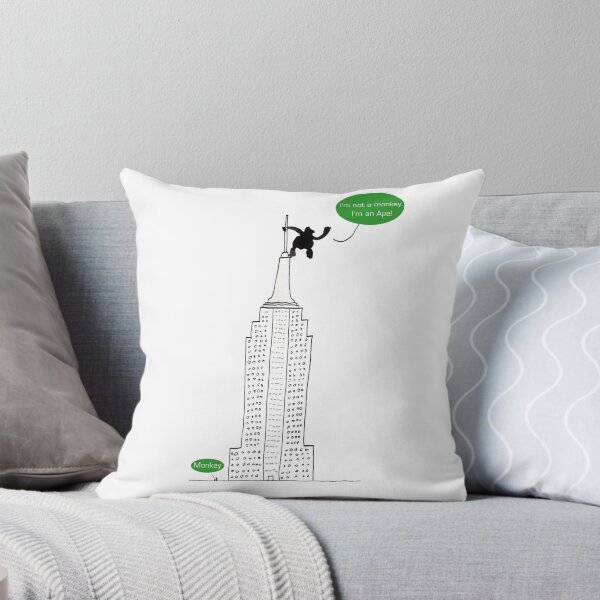 Ape For Kids Throw Pillow