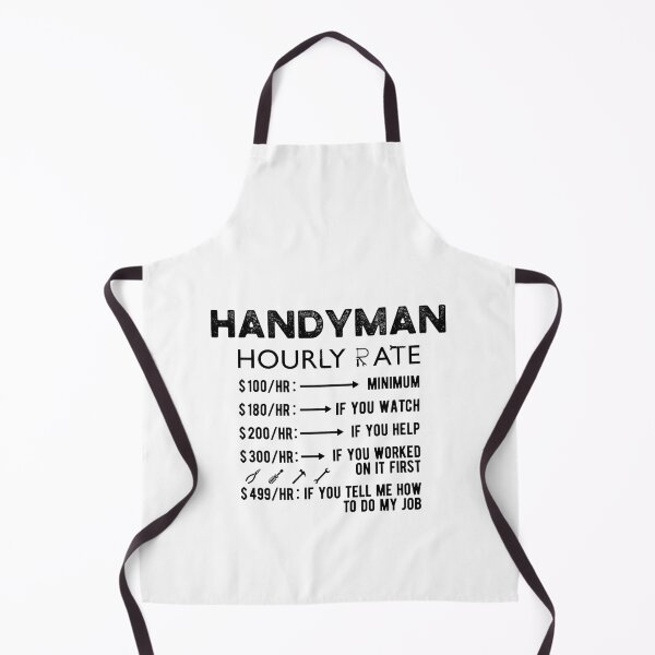 Item preview, Handyman Hourly Rate Funny Handyman designed and sold by Scratches Tees.