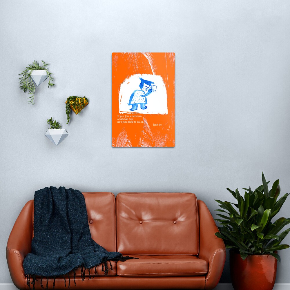 Cave Man Problems Metal Print