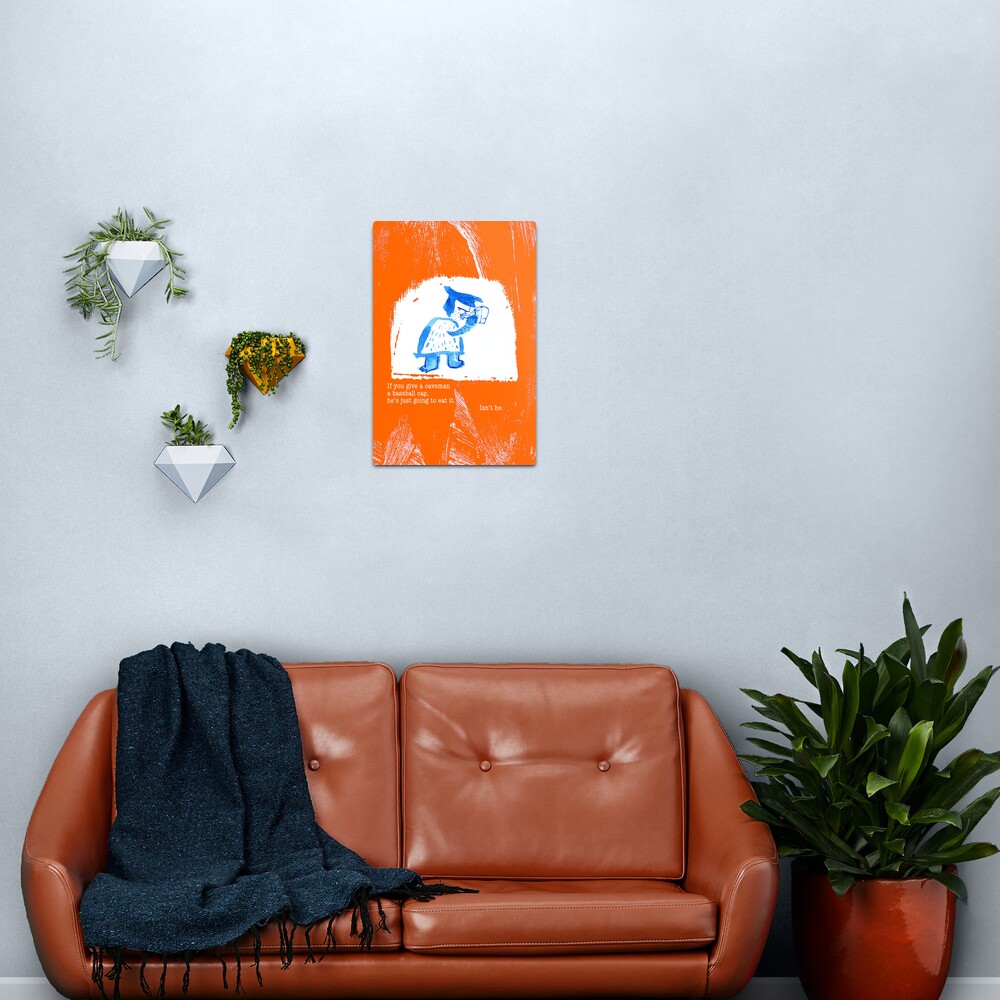 Cave Man Problems Metal Print