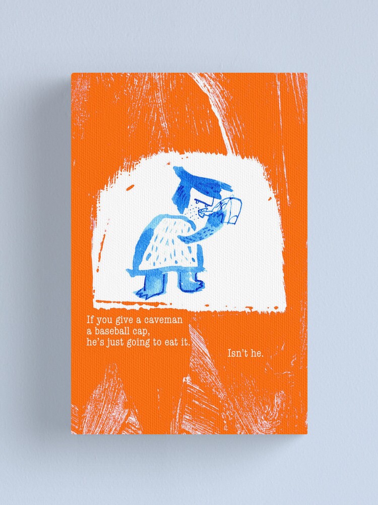 Alternate view of Cave Man Problems Canvas Print