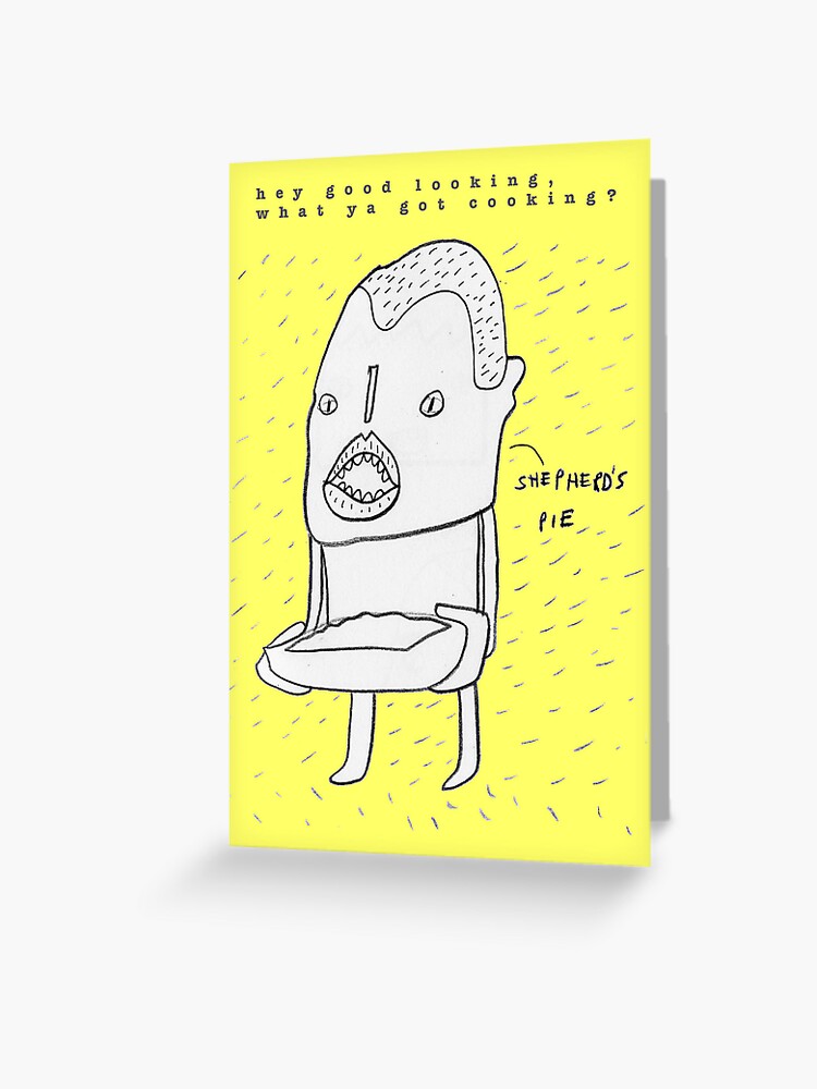 Thumbnail 1 of 2, Greeting Card, What's Cookin'? designed and sold by LowHumour.