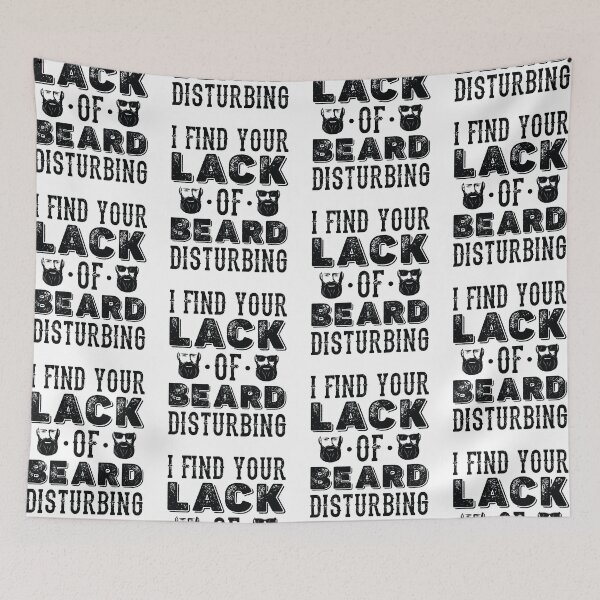 Item preview, Lack Of Beard Funny Mustache Barber designed and sold by Scratches Tees.