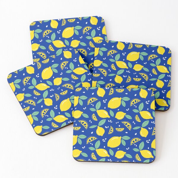 Item preview, Cute Lemon Pattern Yellow and Blue designed and sold by Artsychoke.