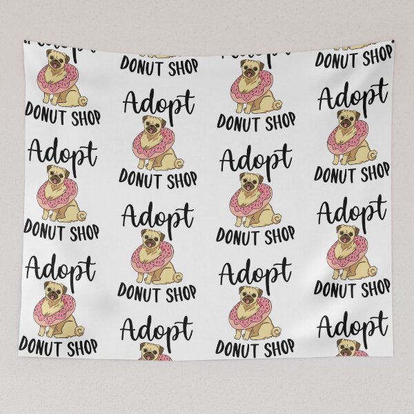 Item preview, Adopt Donut Shop Funny Donut Pun designed and sold by Scratches Tees.