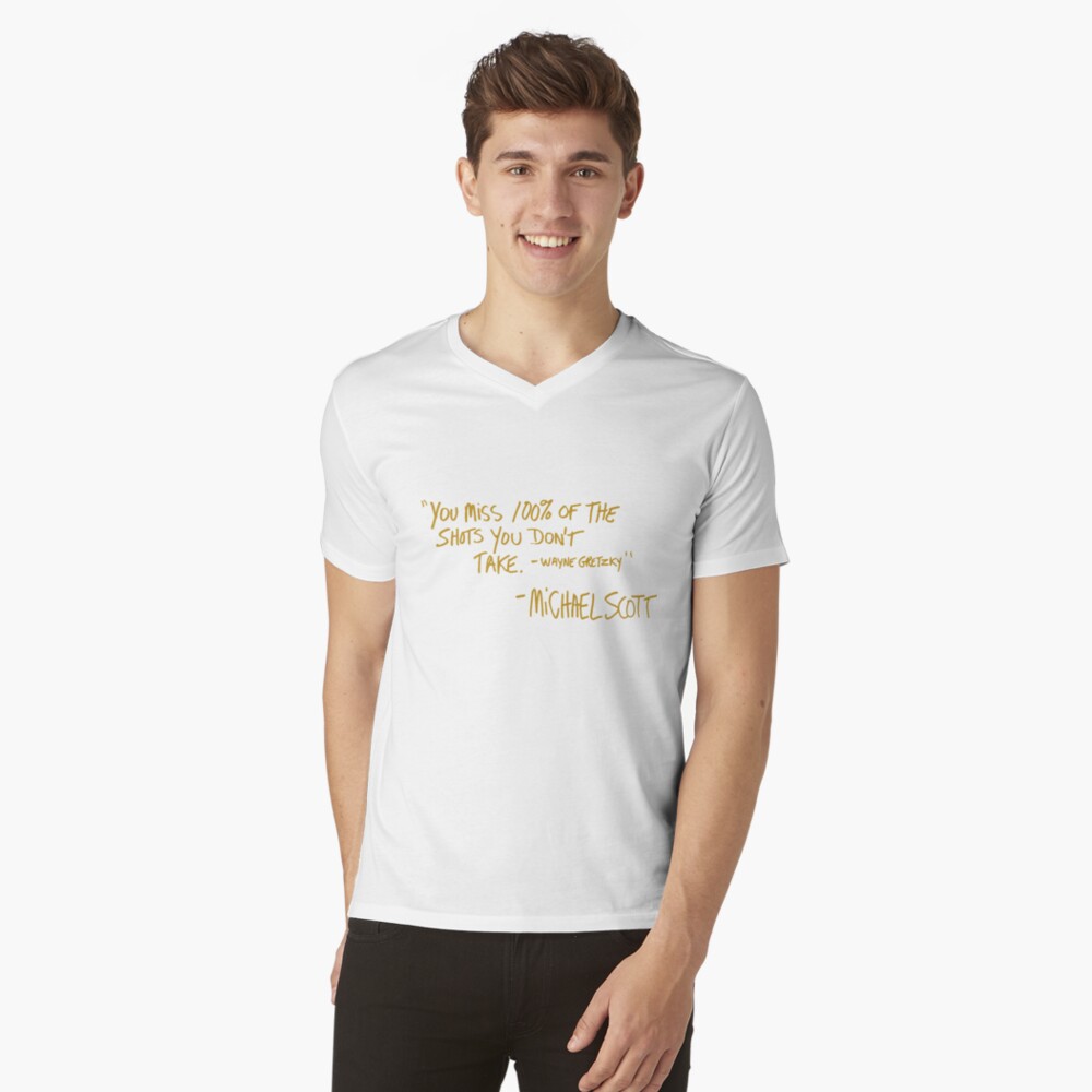 "The Office Wayne Gretzky Quote Gold" T-shirt by megsmillie | Redbubble