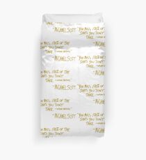 The Office Wayne Gretzky Quote Gold Duvet Cover