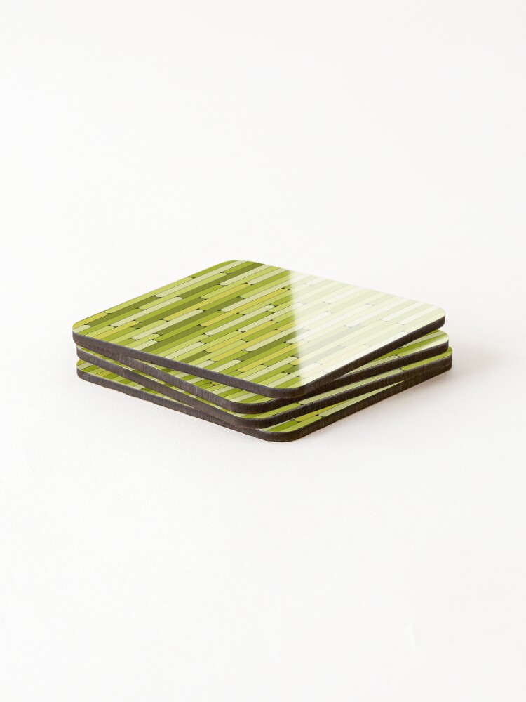 Thumbnail 4 of 5, Coasters (Set of 4), Guava Color Linear Pattern designed and sold by MagicSpread.