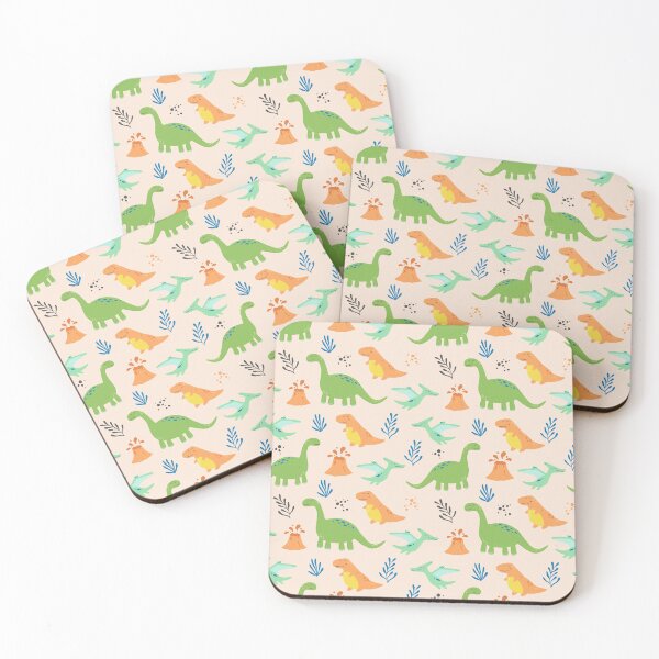 Item preview, Cute Orange and Green Dinosaur Pattern designed and sold by cgroenewald.