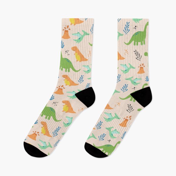 Item preview, Cute Orange and Green Dinosaur Pattern designed and sold by cgroenewald.
