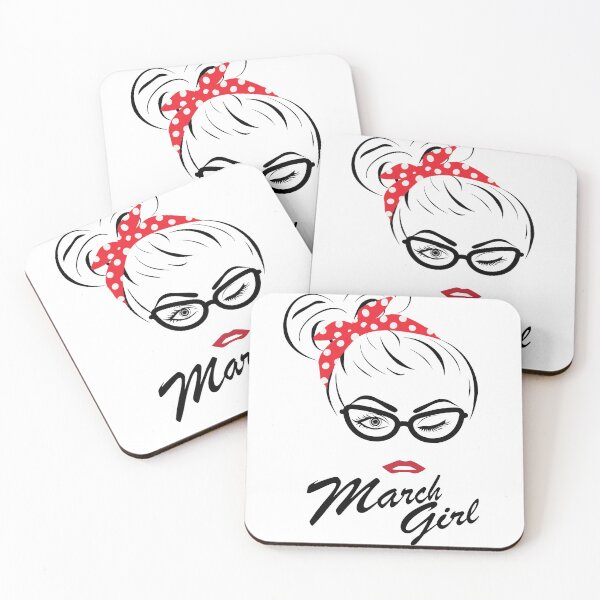 Item preview, Womens March Girl Wink Eye Woman Face Was Born In March designed and sold by ImBAEBAE7shop.