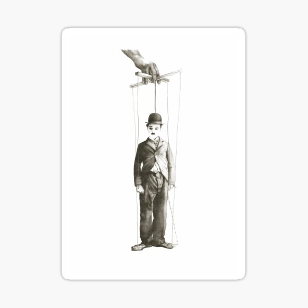 Charles Chaplin - God's marionette Sticker
