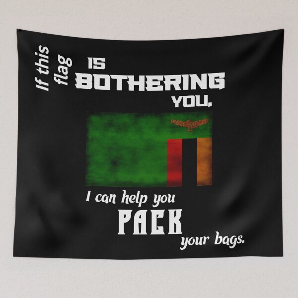 Item preview, Zambian flag - pack your bags designed and sold by 2Girls1Shirt.