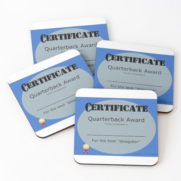 Item preview, Quarterback Award designed and sold by TeamBlue.