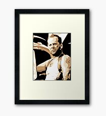 Bruce Willis Vector Illustration Framed Print