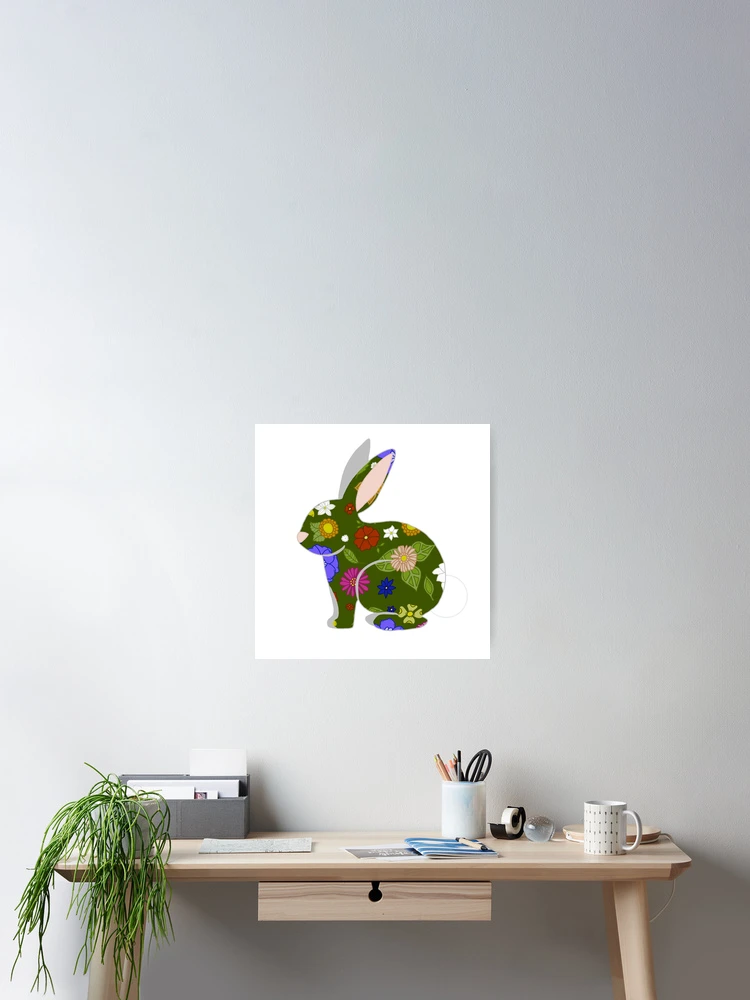 Thumbnail 2 of 3, Poster, Spring Bunny Rabbit designed and sold by Pentanglement.
