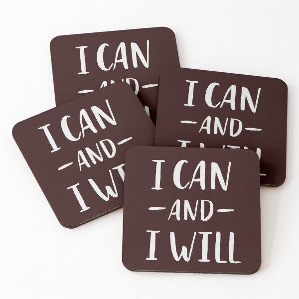 Item preview, "I can and i will" motivation phrase designed and sold by TJprint.