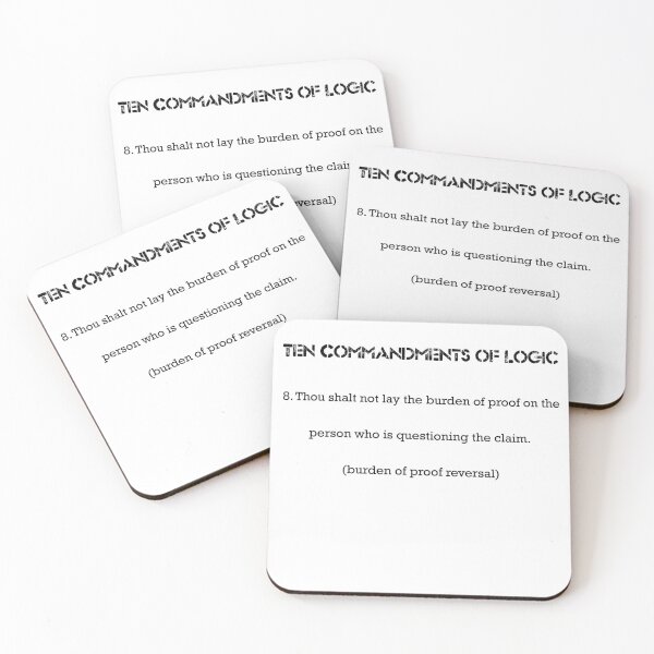 Item preview, Ten Commandments of Logic 8 (black text) designed and sold by ckablue.