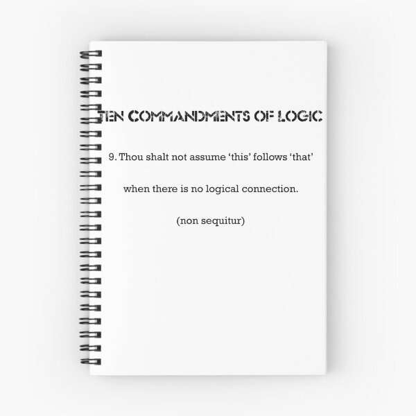 Item preview, Ten Commandments of Logic 9 (black text) designed and sold by ckablue.