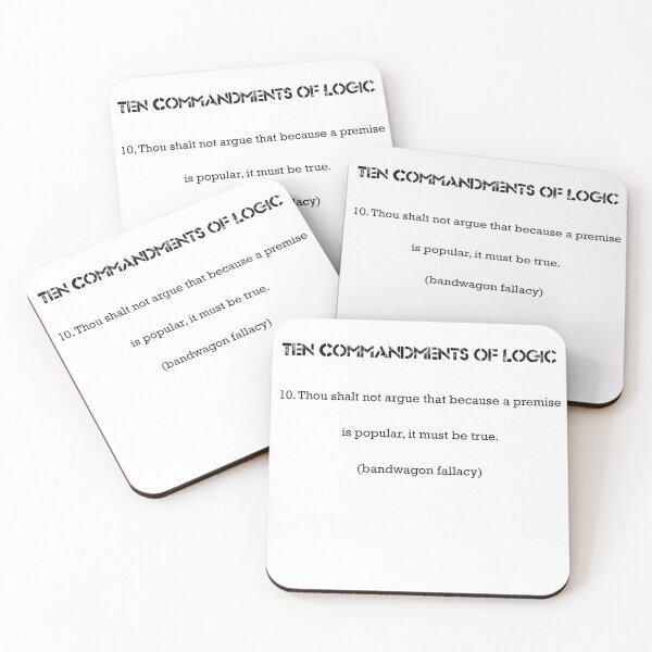 Item preview, Ten Commandments of Logic 10 (black text) designed and sold by ckablue.
