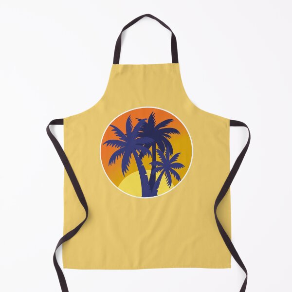 Item preview, Circular summer palm tree sunset design designed and sold by Arne Smet.