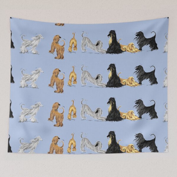 Item preview, Afghan hounds at play designed and sold by Faerieglen.