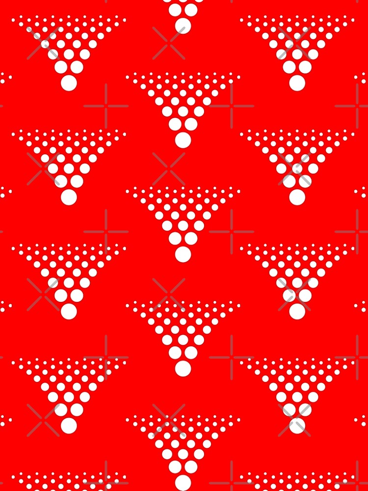 Aperçu 5 sur 5. Robe trapèze avec l'œuvre White Circle Red background créée et vendue par Patternsonly.