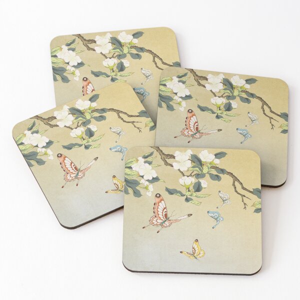 Item preview, Butterflies and pear blossoms A : Minhwa-Korean traditional/folk art designed and sold by minsillust.