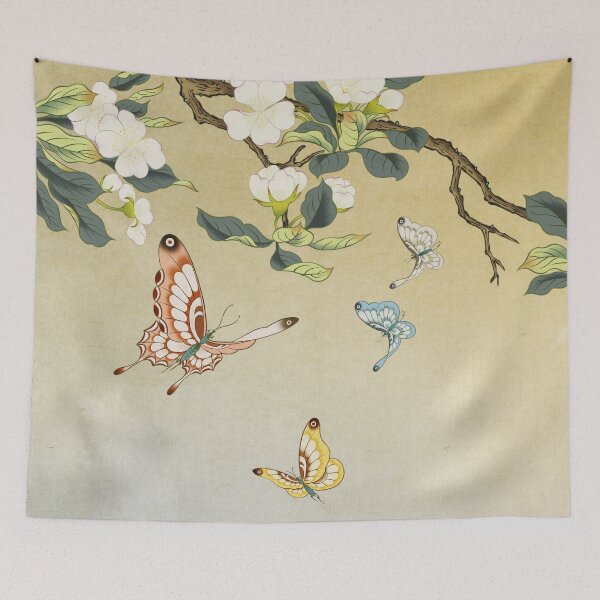 Item preview, Butterflies and pear blossoms A : Minhwa-Korean traditional/folk art designed and sold by minsillust.