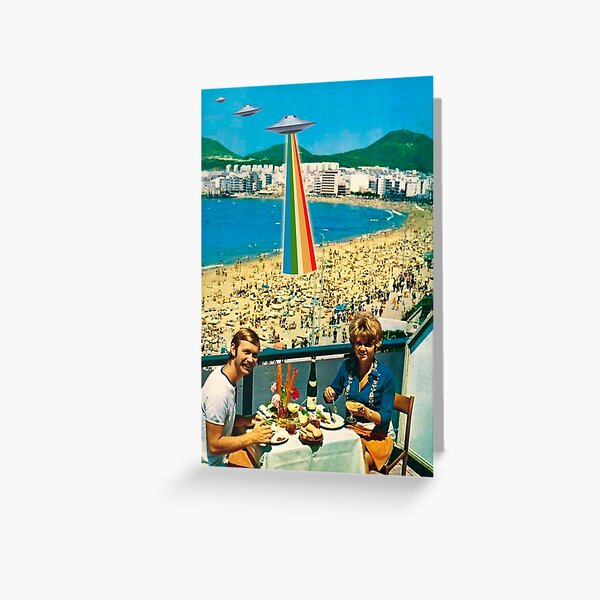 Item preview, A Summer Vacation - UFOs on the beach designed and sold by MsGonzalez.