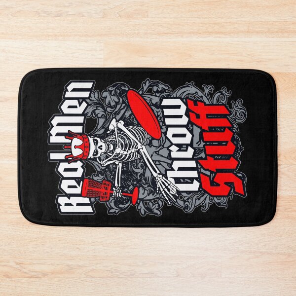 Item preview, Real Men Throw Stuff Disc Golf Frolf Player Skull King designed and sold by GrandeDuc.