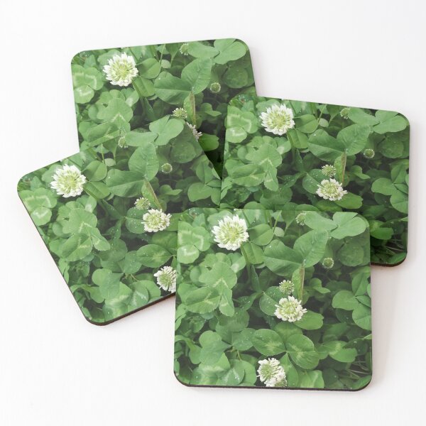 Item preview, green clover with white flowers designed and sold by Olga Kydryavskaya.
