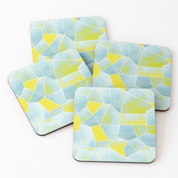 Item preview, Gradient Facets // Yellow & Smoke Blue designed and sold by The Wellington Boot.