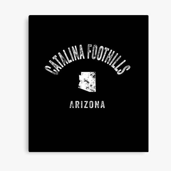 Catalina Foothills Arizona AZ Vintage 70s Athletic Sports Canvas Print