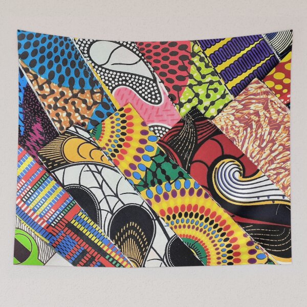 Item preview, African Fabric Collage Art Patterns [#6] designed and sold by AfriStyleUK.
